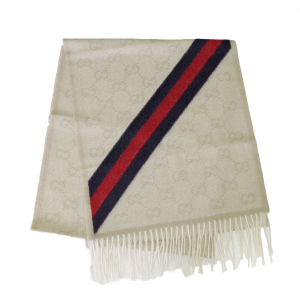 グッチ GUCCI マフラー GG柄 メンズ レディース 570603 3G200 9568 サンド ライトベージュ